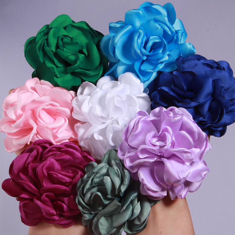 Baby Clothing Fabric - 8CM Artificial Satin Rose Fabric Curling