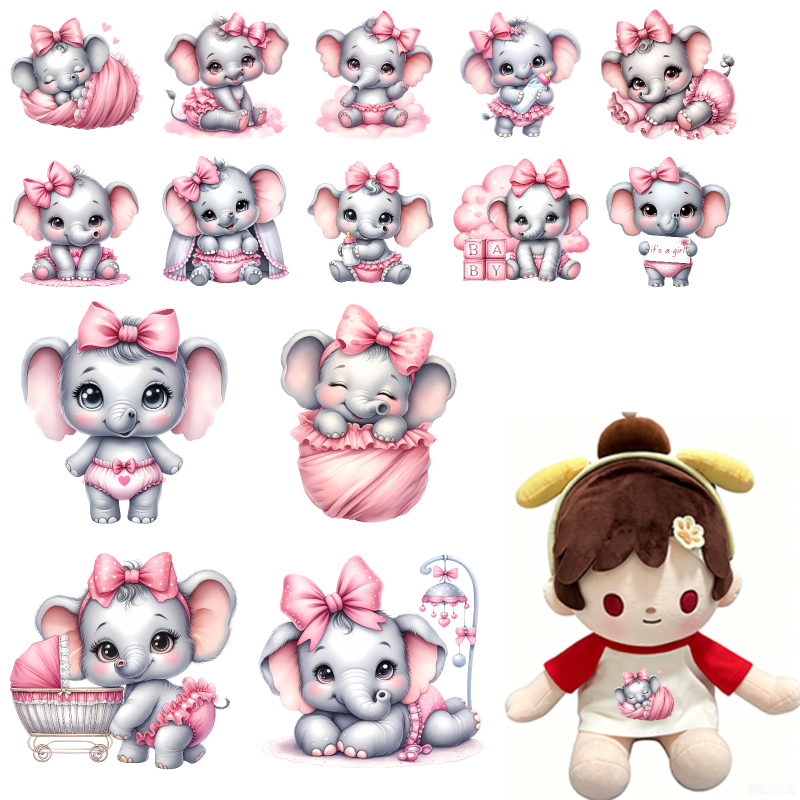 Baby Clothing Elephant - Cute Elephant Baby Heat transfer Hot