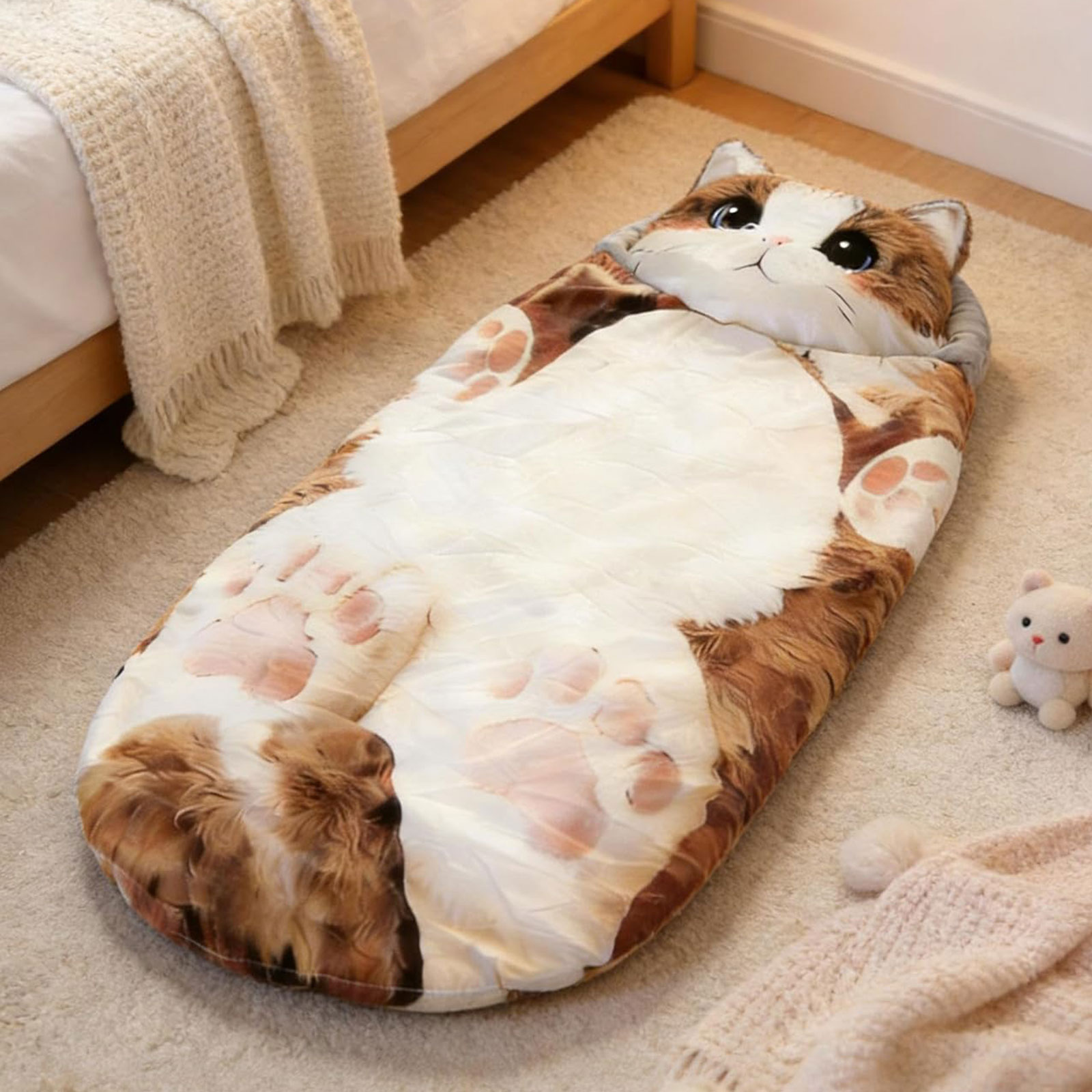 Large Sleeping Bag Cat Envelop - Fleece Sleep Bag のレビューと価格