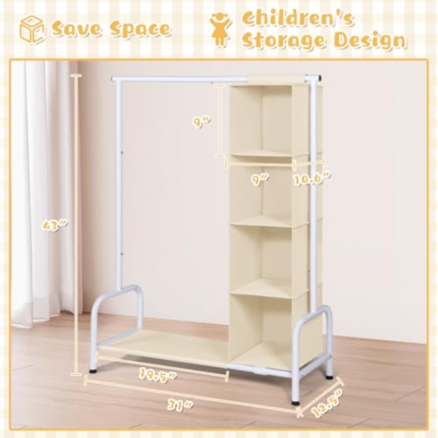Clothing Rack with Hanging Org - Baby Clothing Wardrobe のレビューと価格