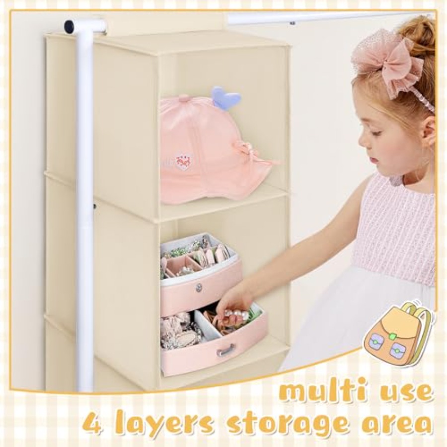 Clothing Rack with Hanging Org - Baby Clothing Wardrobe のレビューと価格