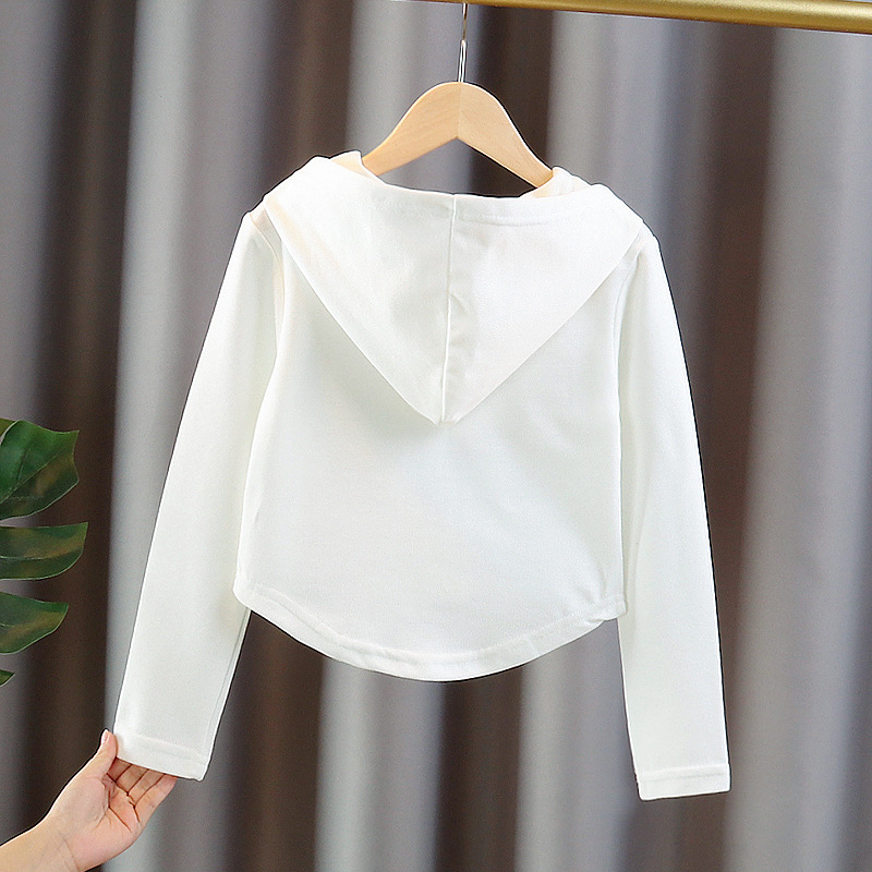 Girls Cotton Plain Hooded Half - Baby Clothing Zipper のレビューと価格