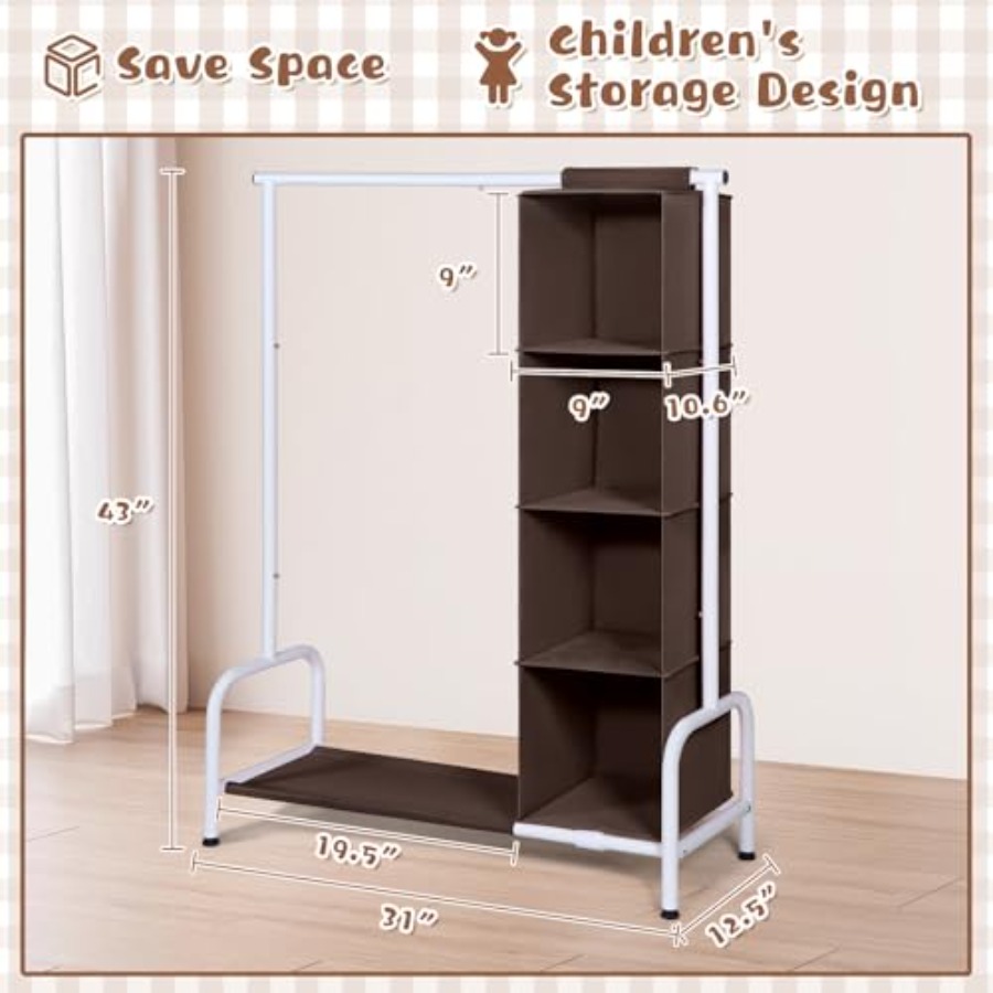 Clothing Rack with Hanging Org - Baby Clothing Wardrobe のレビューと価格