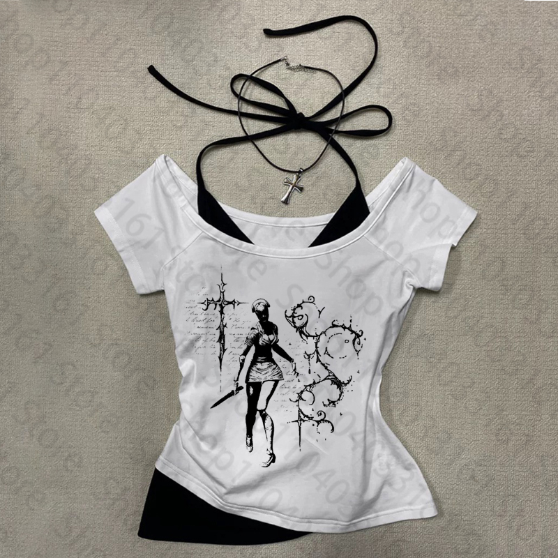 Gothic Printed Y2k Clothes Pun - Baby Y2K Clothing のレビューと価格
