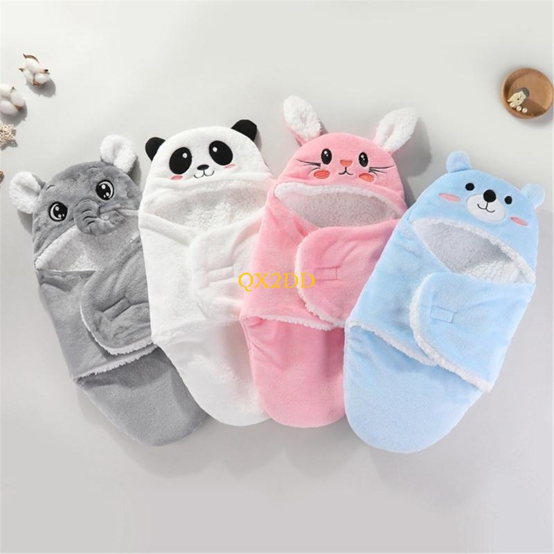 QX2D Newborn Baby Wrap Blanket - Fleece Sleep Bag のレビューと価格