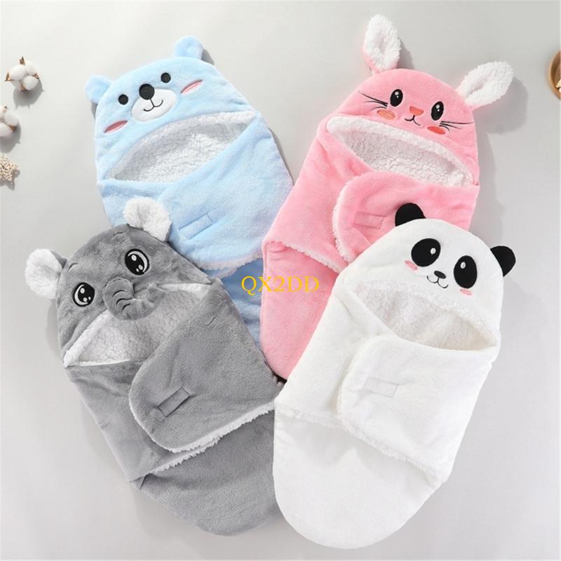 QX2D Newborn Baby Wrap Blanket - Fleece Sleep Bag のレビューと価格