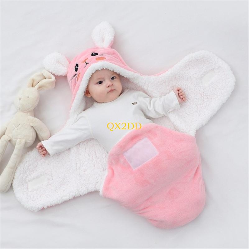 QX2D Newborn Baby Wrap Blanket - Fleece Sleep Bag のレビューと価格