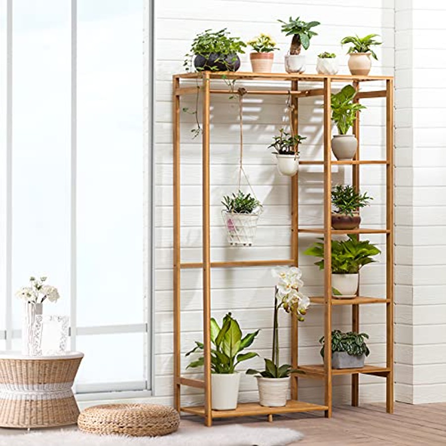 Bamboo Clothing Rack with 6 Ti - Baby Clothing Wardrobe のレビューと価格