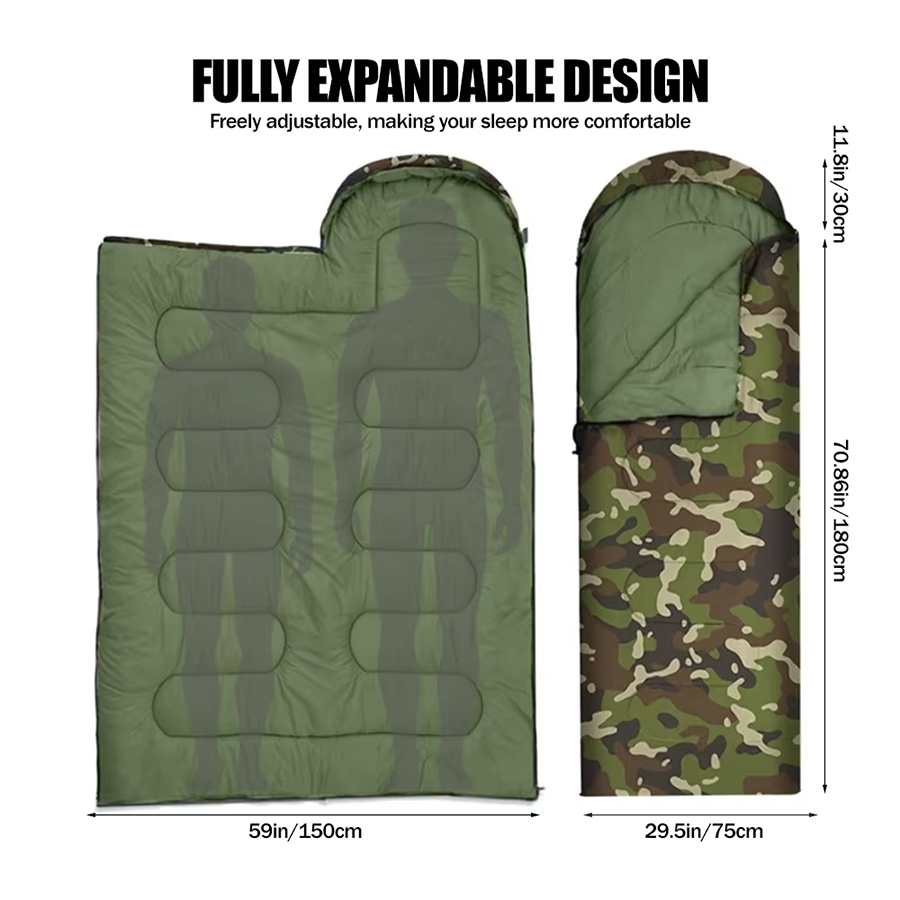Dirt Proof Sleeping Bag Camouf - Fleece Sleep Bag のレビューと価格