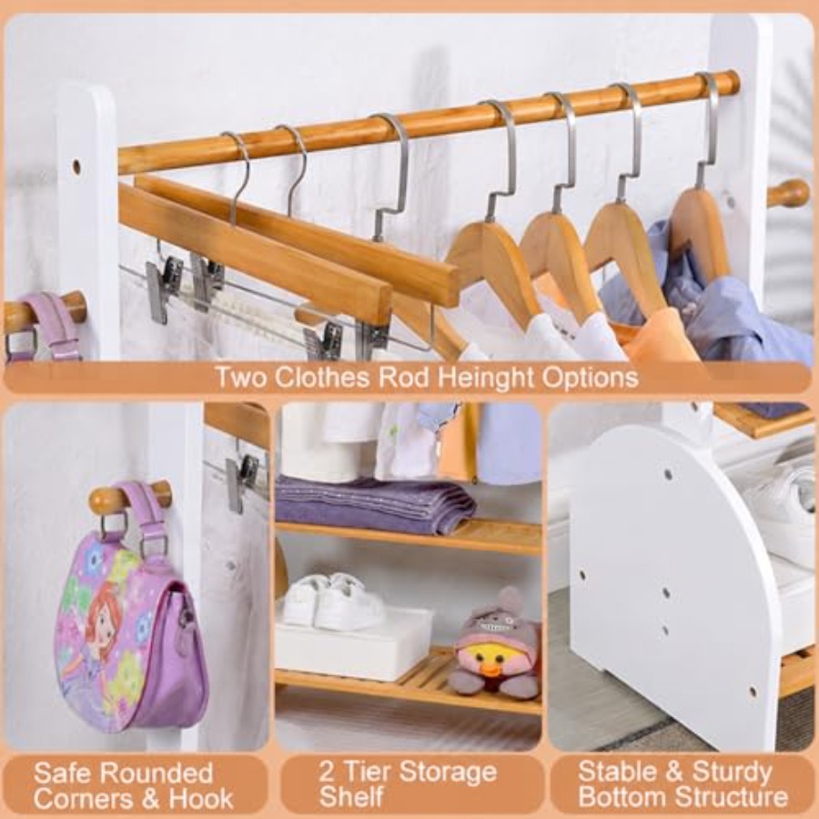 Clothing Rack with Adjustable  - Baby Clothing Wardrobe のレビューと価格