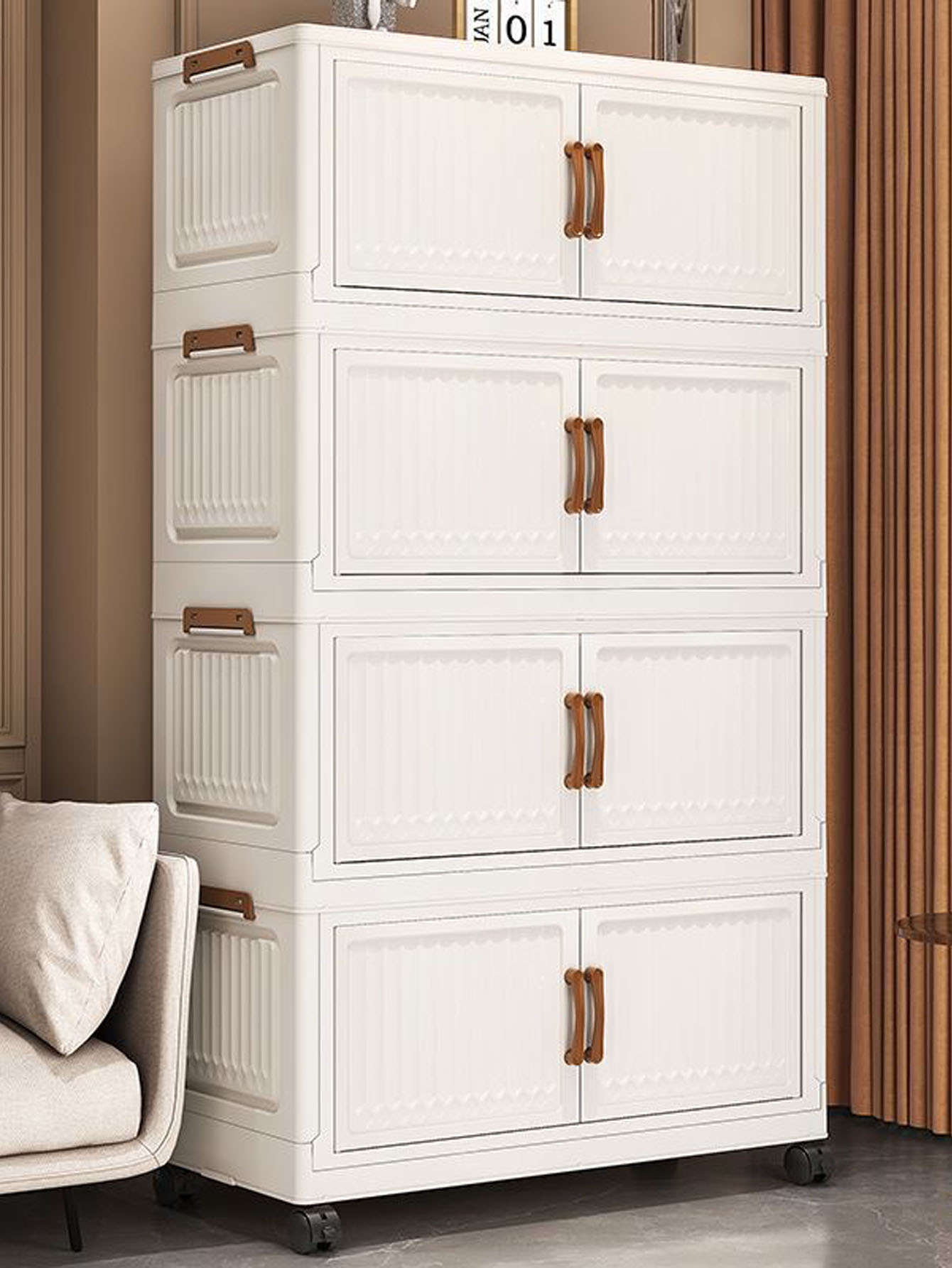 Foldable No-Install Multi-Laye - Baby Clothing Wardrobe のレビューと価格