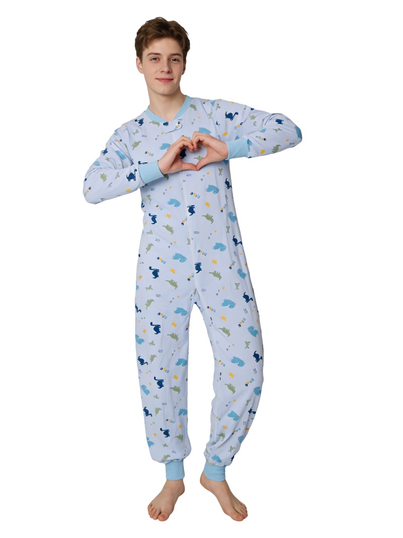 XXXL Adult Underwear Blue Dino - Baby Clothing Zipper のレビューと価格