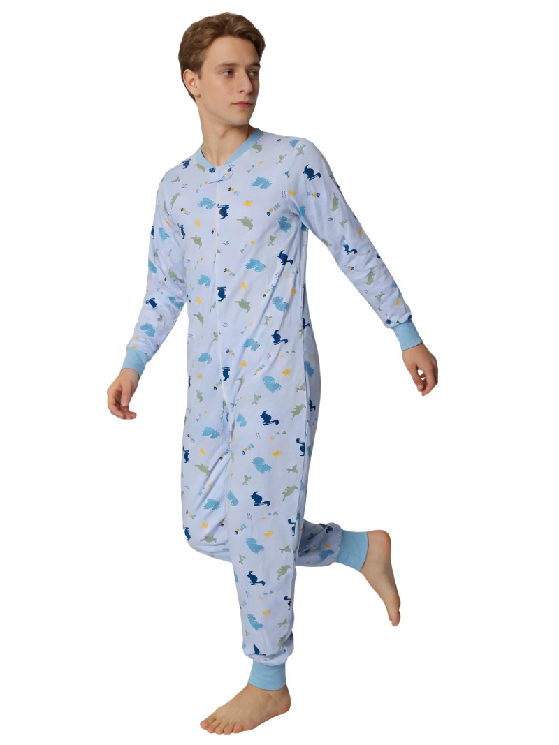 XXXL Adult Underwear Blue Dino - Baby Clothing Zipper のレビューと価格
