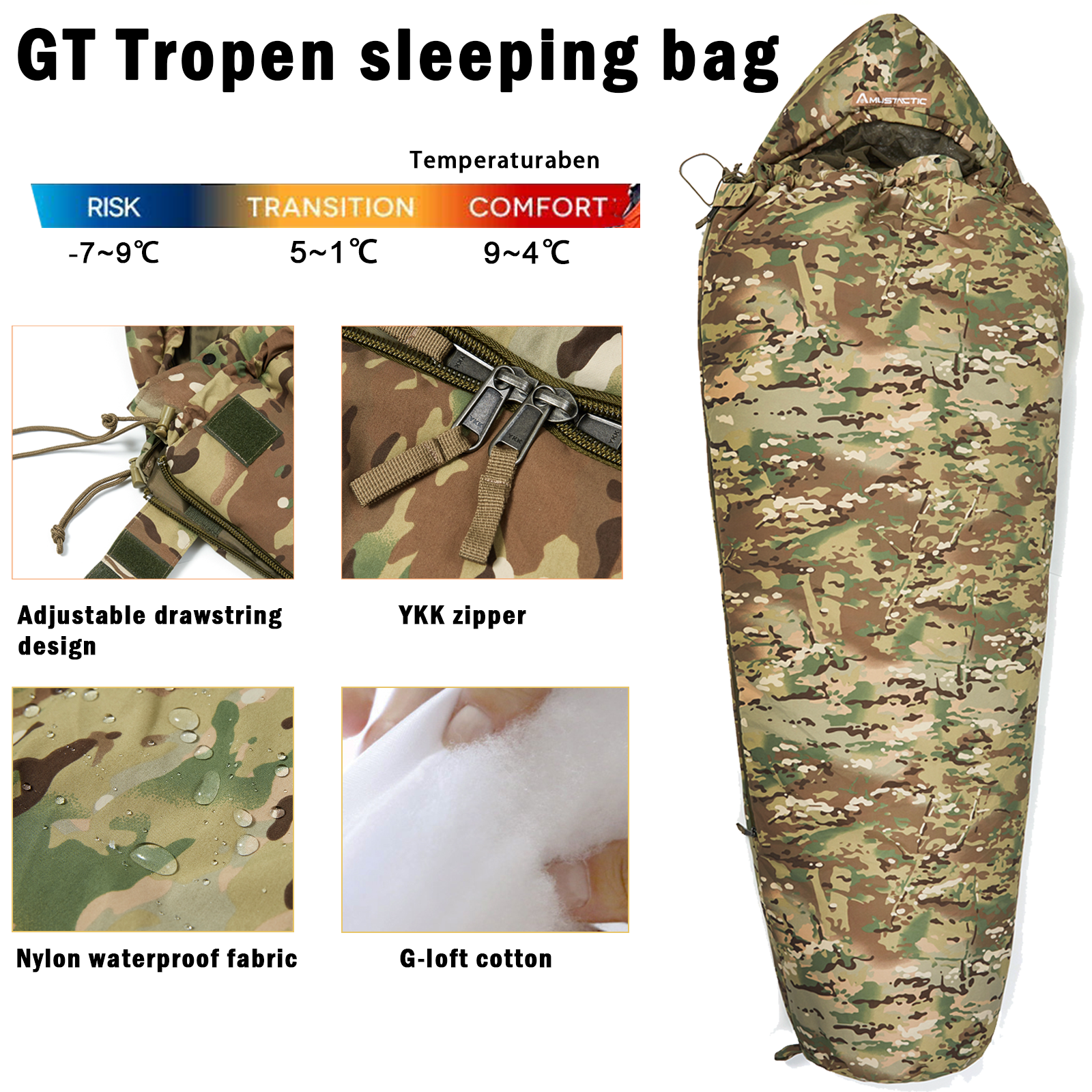 Akmax GT Tactical Military Sle - Fleece Sleep Bag のレビューと価格