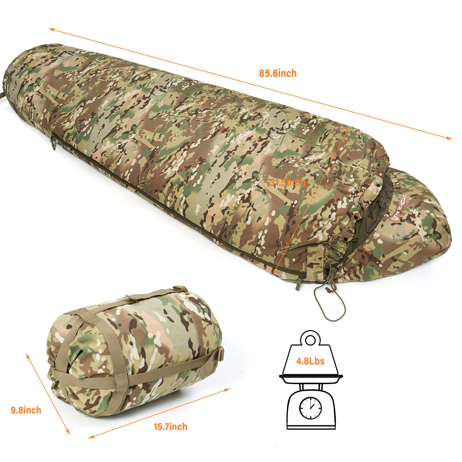 Akmax GT Tactical Military Sle - Fleece Sleep Bag のレビューと価格