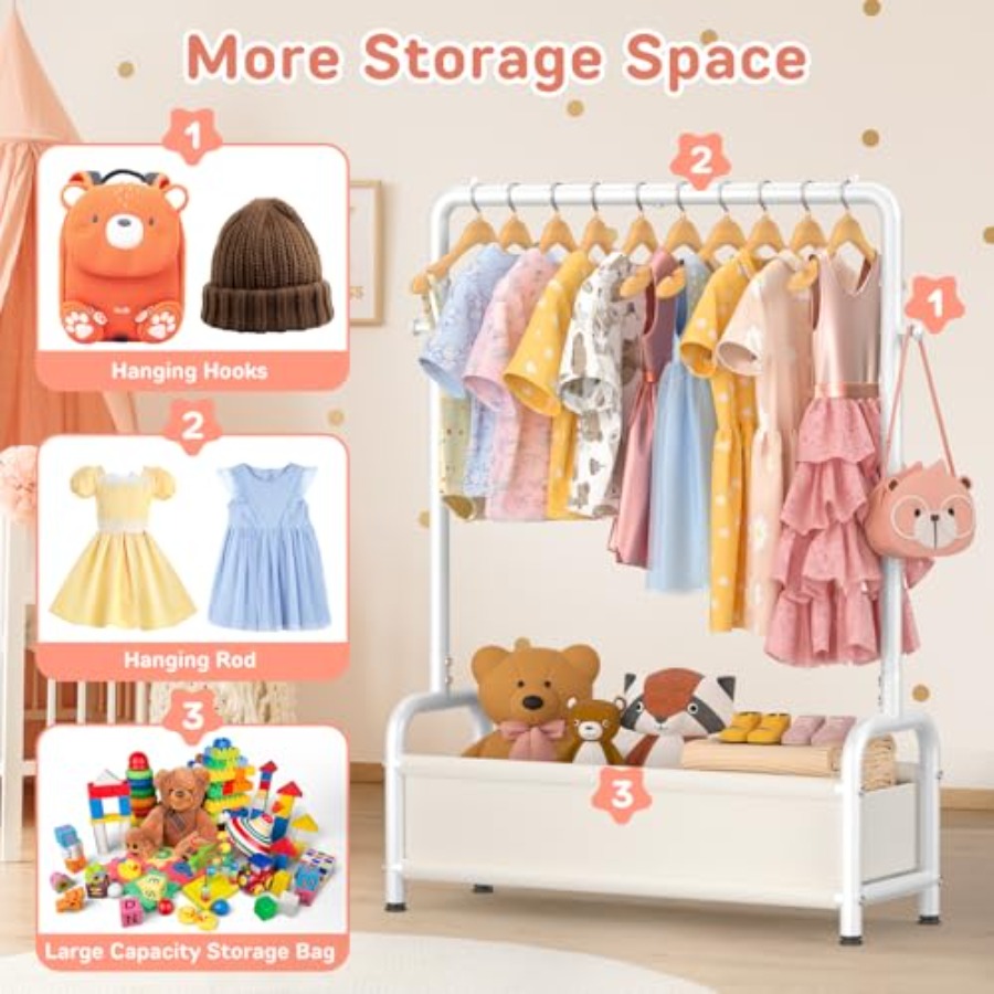 Clothing Rack with Storage She - Baby Clothing Wardrobe のレビューと価格