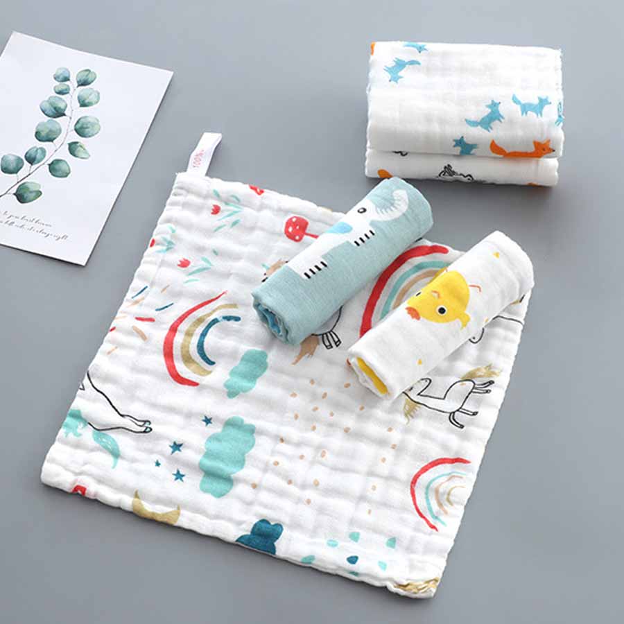 1pcs/5pcs Baby Face Towel Musl - Baby Clothing Fabric のレビューと価格