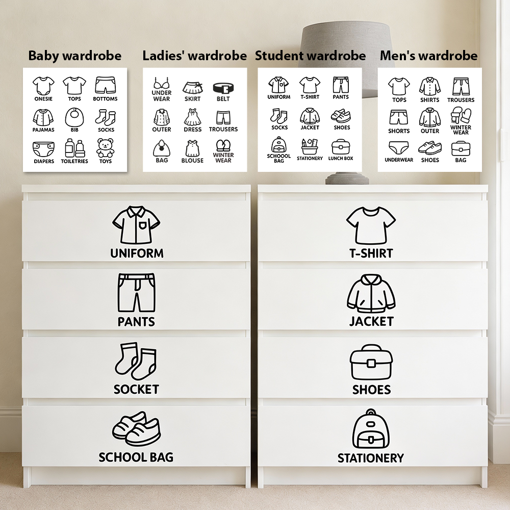 9 pcs/Sheet, Wardrobe Organize - Baby Clothing Wardrobe のレビューと価格