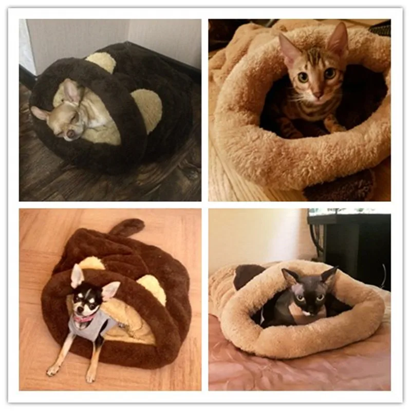 Warm Coral Fleece Cat Sleeping - Fleece Sleep Bag のレビューと価格